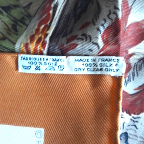 HERMÈS CARRÉ Belle Chasse Silk Twill Scarf Wrap 90cm, Pheasants NEVER USED🌞 - Picture 6 of 7